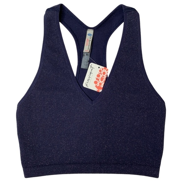 Free People FP Movement Lurex Free Throw Crop Racer Back Tank Top - Picture 3 of 15